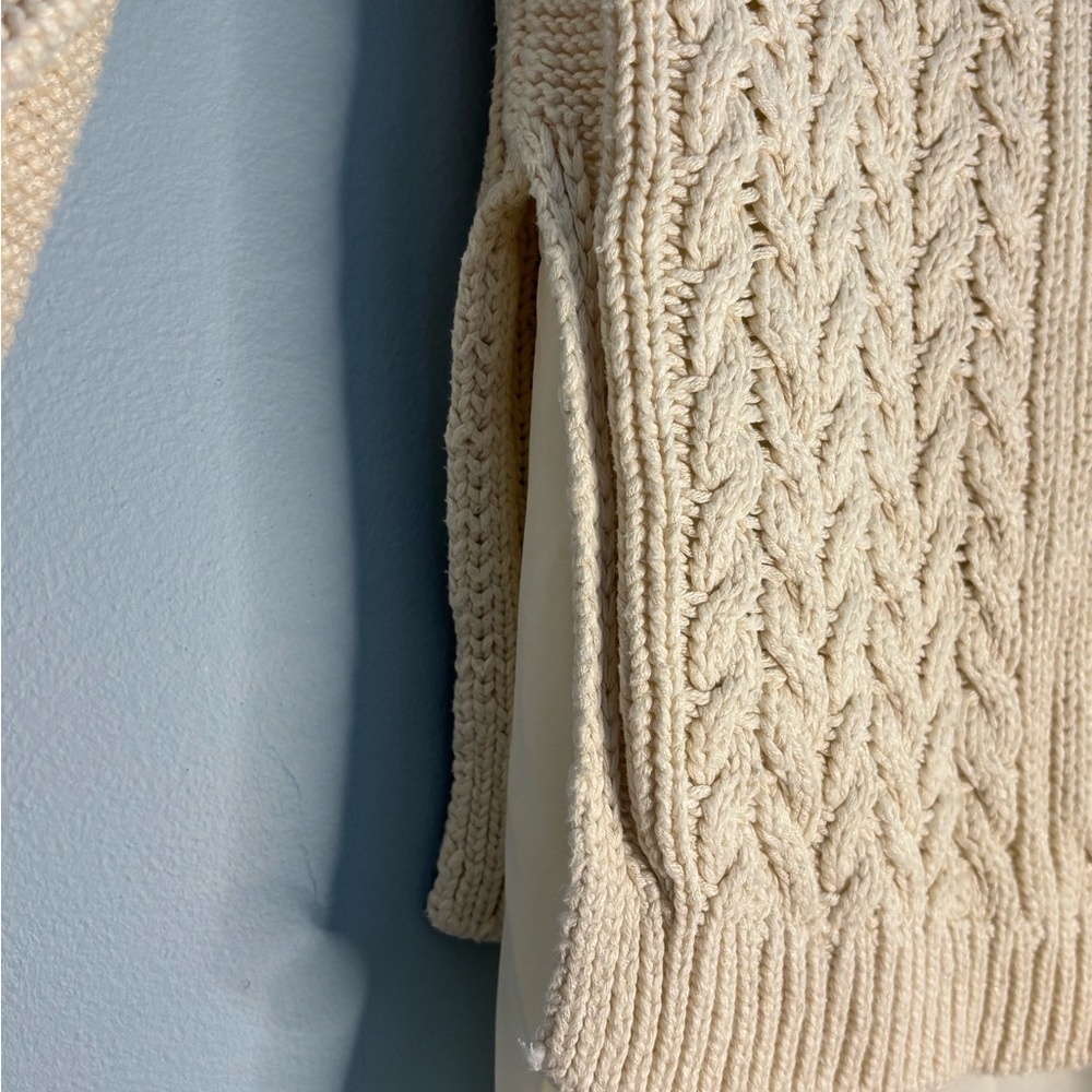 Anthropologie Cream Cable Knit Sweater - Picture 8 of 9